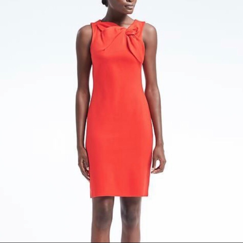 NWT Banana Republic Bow-Neck Ponte Sheath Dress 2